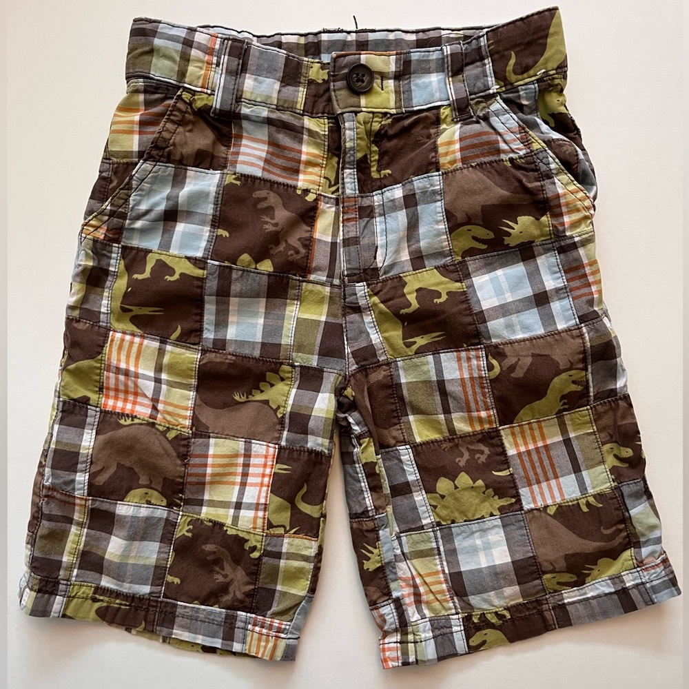 Gymboree Boys Dinosaur Patchwork Board Shorts Size 7